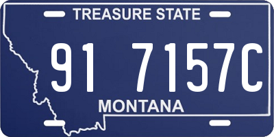 MT license plate 917157C