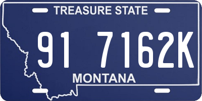 MT license plate 917162K