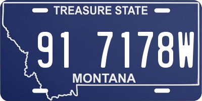 MT license plate 917178W