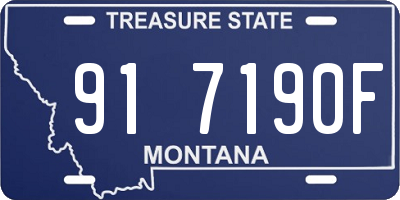 MT license plate 917190F