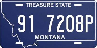 MT license plate 917208P
