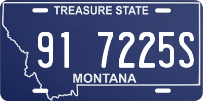 MT license plate 917225S