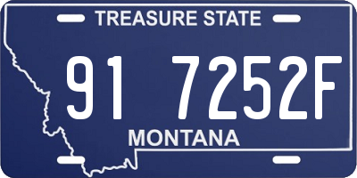 MT license plate 917252F