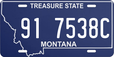 MT license plate 917538C