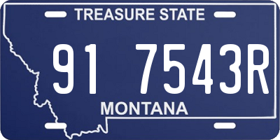 MT license plate 917543R