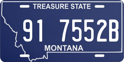 MT license plate 917552B