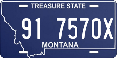 MT license plate 917570X