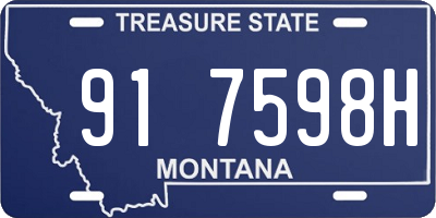 MT license plate 917598H
