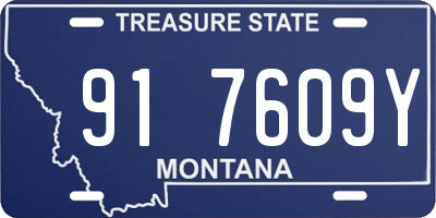 MT license plate 917609Y