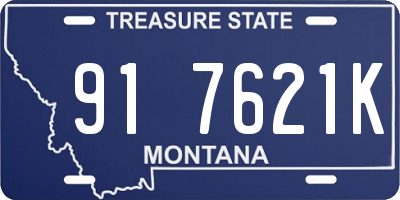 MT license plate 917621K