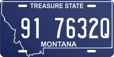 MT license plate 917632Q