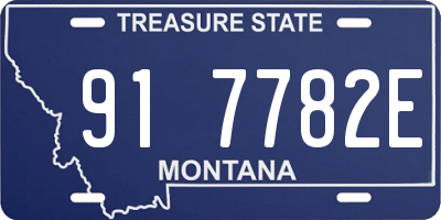 MT license plate 917782E