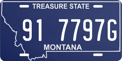 MT license plate 917797G