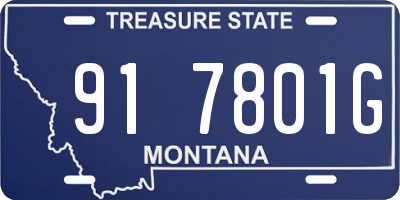 MT license plate 917801G