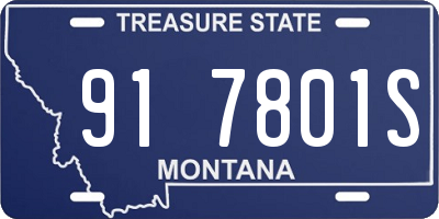 MT license plate 917801S