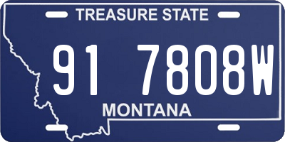 MT license plate 917808W