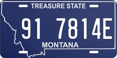 MT license plate 917814E