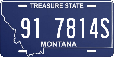 MT license plate 917814S