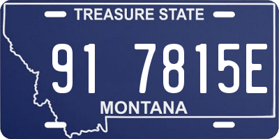MT license plate 917815E