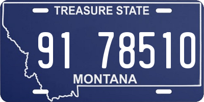 MT license plate 917851O