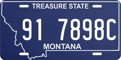 MT license plate 917898C