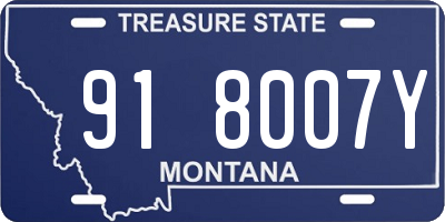 MT license plate 918007Y