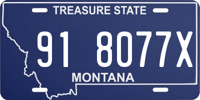 MT license plate 918077X