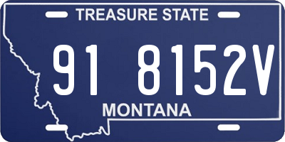 MT license plate 918152V