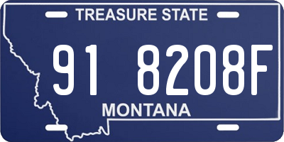MT license plate 918208F