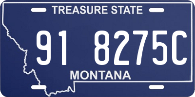 MT license plate 918275C