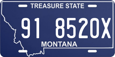 MT license plate 918520X