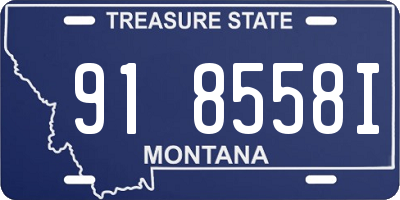 MT license plate 918558I