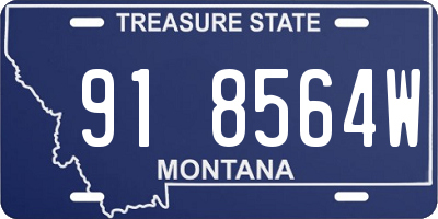 MT license plate 918564W