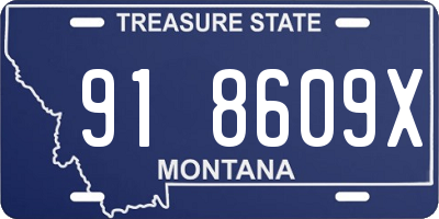 MT license plate 918609X