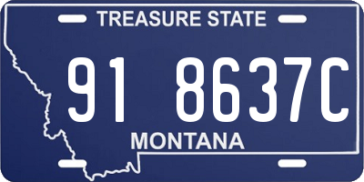 MT license plate 918637C