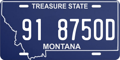 MT license plate 918750D