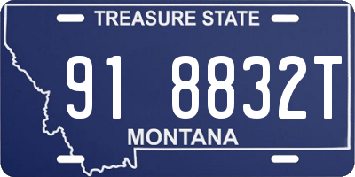 MT license plate 918832T