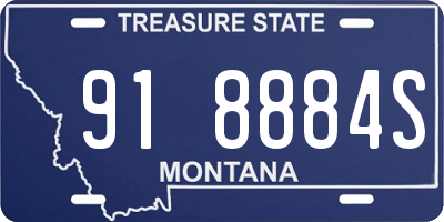 MT license plate 918884S