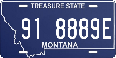 MT license plate 918889E