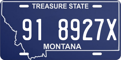 MT license plate 918927X