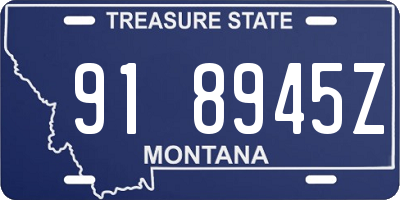 MT license plate 918945Z