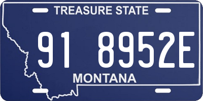 MT license plate 918952E