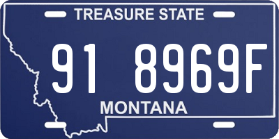 MT license plate 918969F