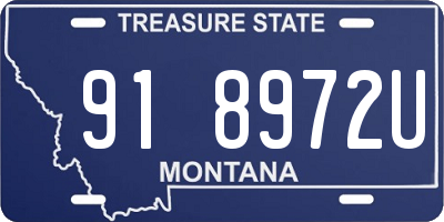 MT license plate 918972U