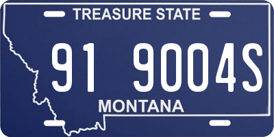 MT license plate 919004S
