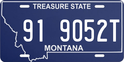 MT license plate 919052T
