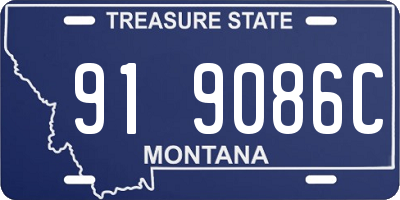 MT license plate 919086C