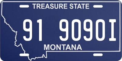 MT license plate 919090I