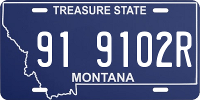 MT license plate 919102R
