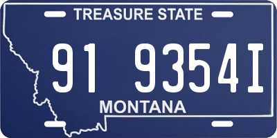 MT license plate 919354I